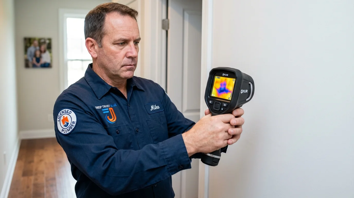 Thermal imaging leak detection by Johns Plumbing LLC in Pleasanton